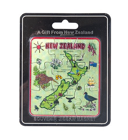 NZ Map Jigsaw Magnet