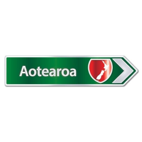 Aotearoa Road Sign Foil Magnet