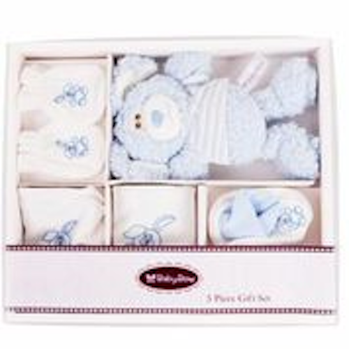 Bunny Gift Set in Box - 5 Piece - Blue