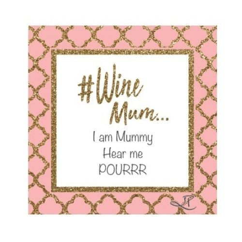 Wine Mum Ceramic Plaque