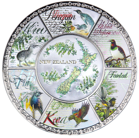 Vintage Map Foil Plate - 150mm