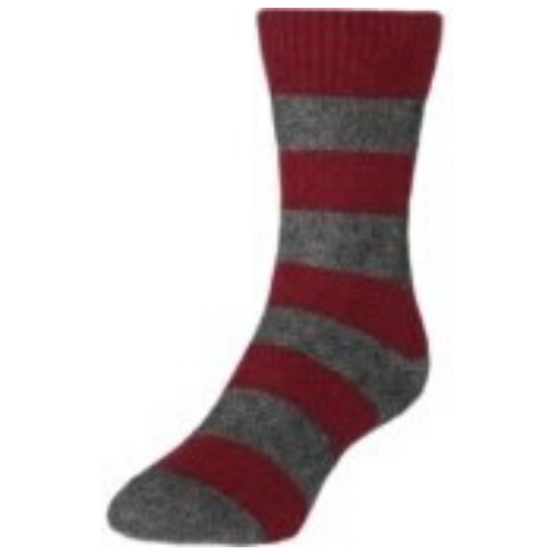 Possum Socks Striped - Riverstone/Rata