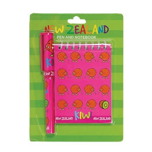 Kiwi Notebook & Pen Set Pink