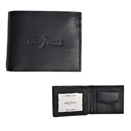 Gents Leather Wallet with Coin Pocket - Black..