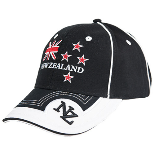Adults NZ Flag Black Cap