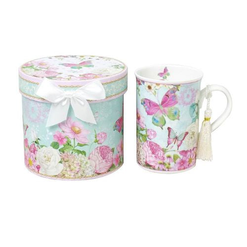 Butterflies Tea Time Mug with Gift Box