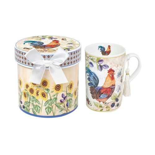Rooster Tea Time Mug with Gift Box