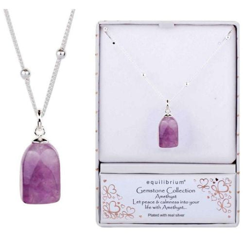 EQ Amethyst Gemstone Necklace