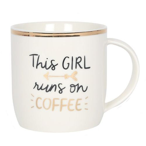 This Girl Runs on Coffee Mug