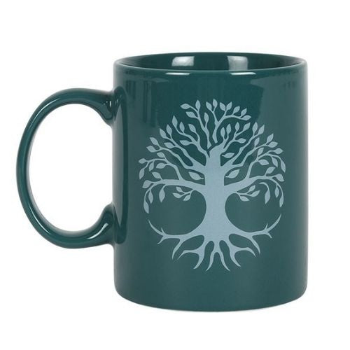 Tree of Life Green Ceramic Mug