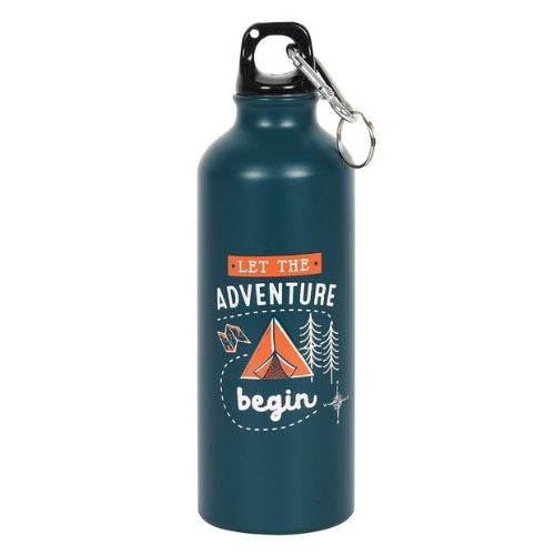 Let The Adventure Begin Water Bottle - Navy