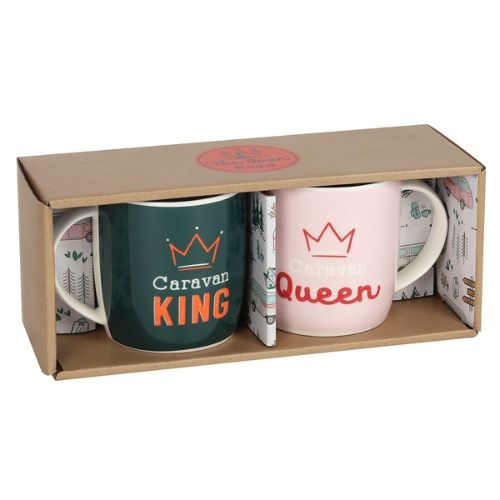 Caravan King & Queen Mug Set