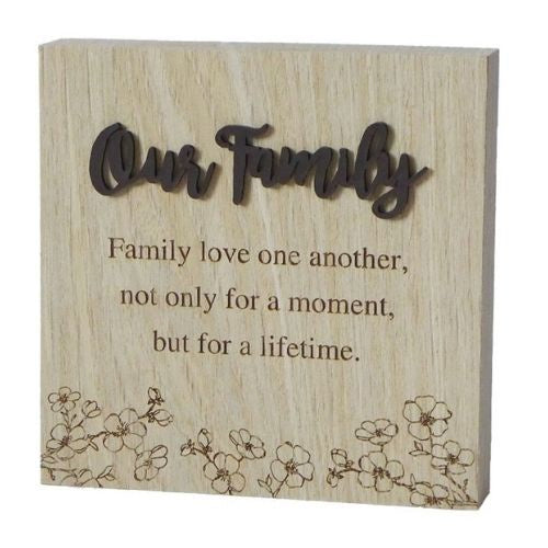 Wishes Wooden Plaque - Family