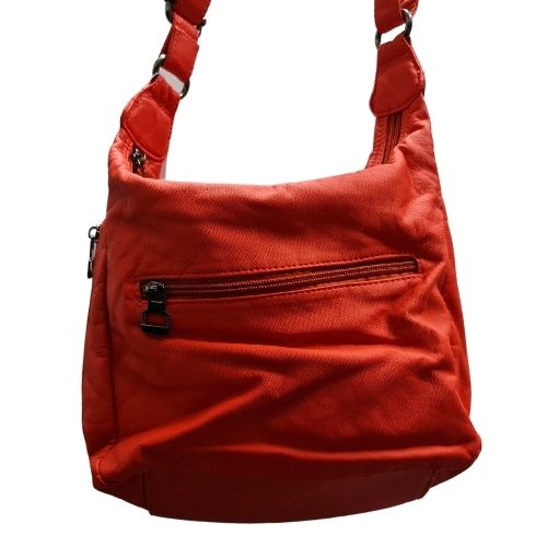 Orange with 2 Front Pockets Handbag
