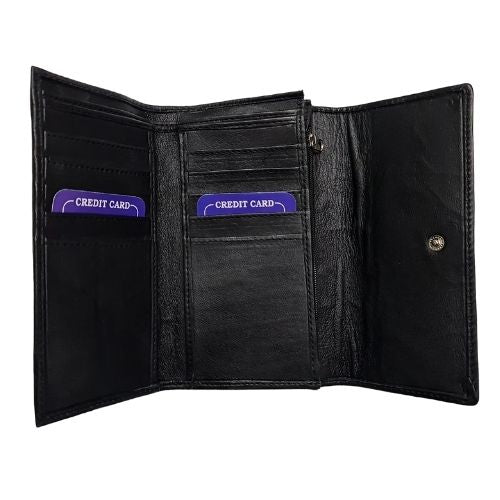 Ladies Leather Wallet Plain 2 Fold