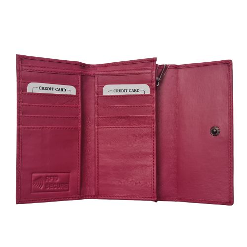 Ladies Leather Wallet Plain 2 Fold