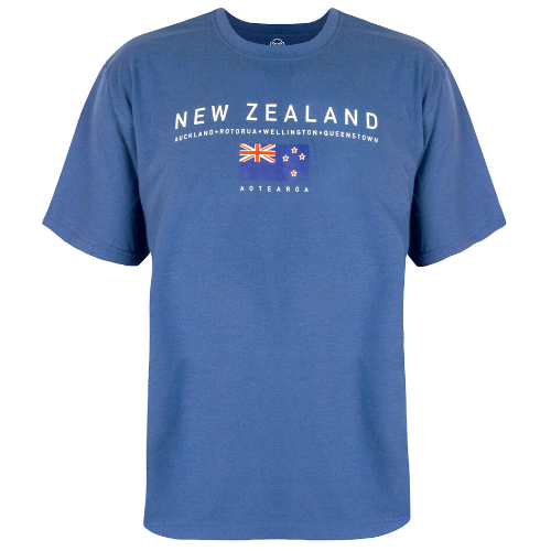 Adults NZ Destinations Tee - Denim