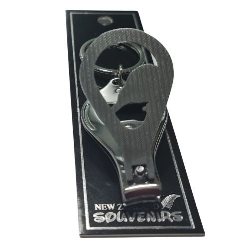 Kiwi Nail Clipper Keyring Nickel