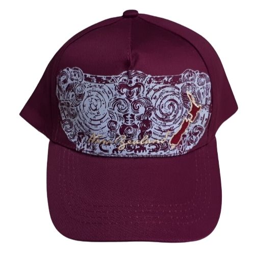 Tattoo /Map - Burgundy  Cap