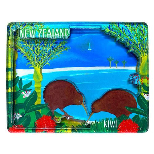 Kiwi Painting 3D Magnet