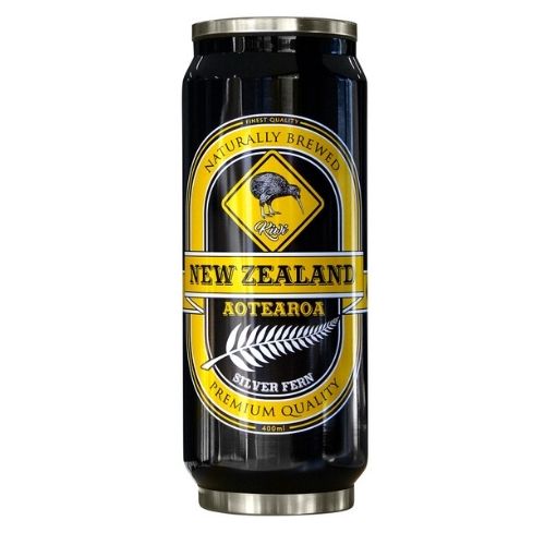 Beer Can Thermos - Black & Yellow - 400ml