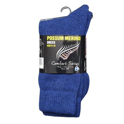 Possum Merino Dress Socks - Ocean