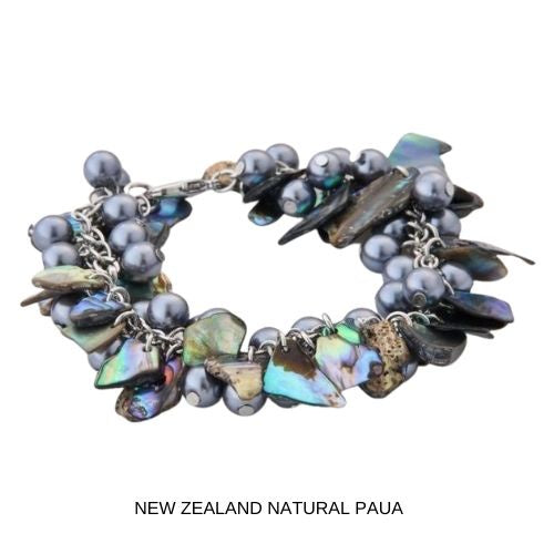 Paua Grey Bead Multi Bracelet