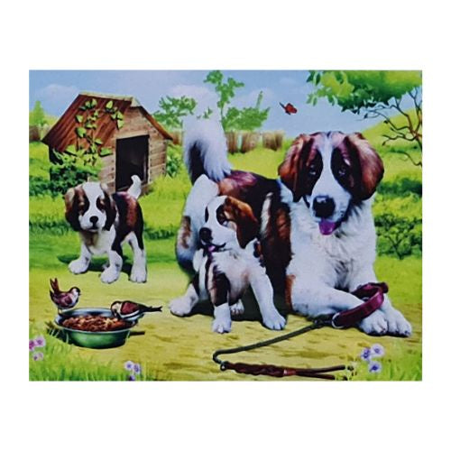 Mother Dog with Puppies 30x40cm Diamond Art