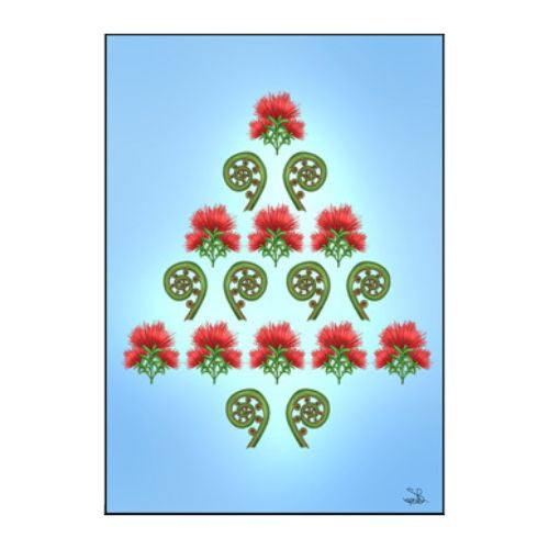Sophie Blokker Christmas Card - Christmas Koru Tree
