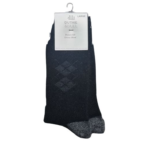 Mens Possum Socks - Argyle  Dress - Graphite