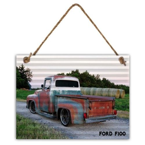 Ford Classic Pick Up Red 100 Sign