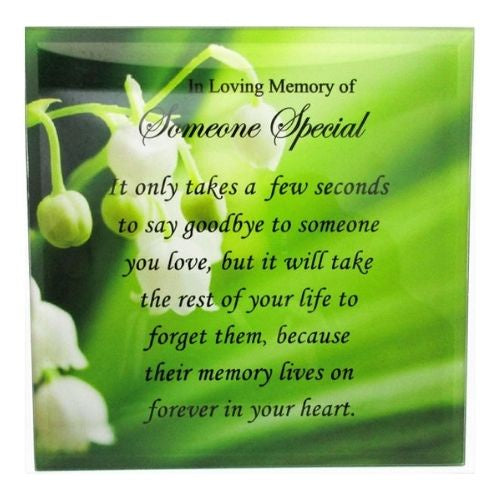 Special Someone Memory Glass Plaque
