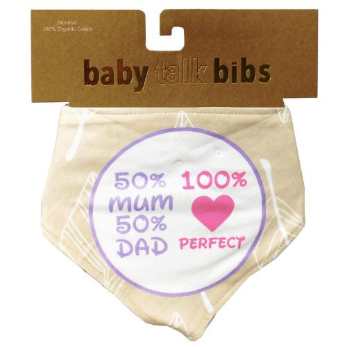 Baby Talk Bib - 50% Mum 50% Dad