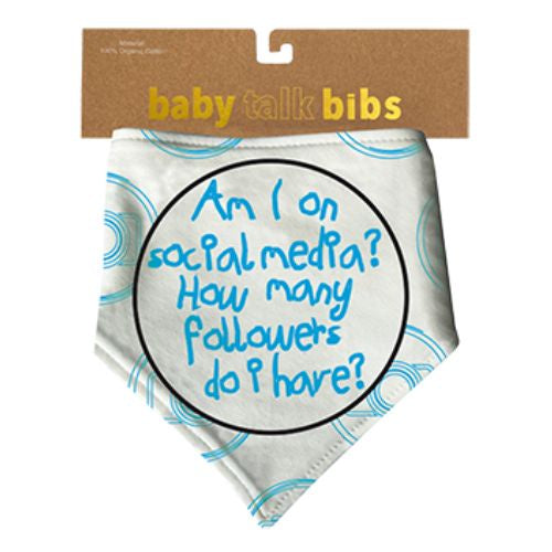 Baby Talk Bib - Am I on Social Media?