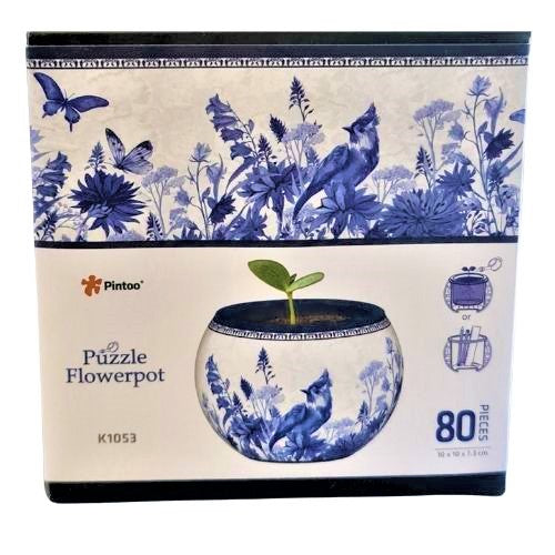 Pintoo Puzzle Flowerpot - Oriental Birds, Flowers & Butterfly