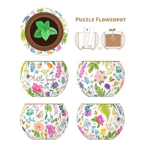 Pintoo Puzzle Flowerpot - Little Garden
