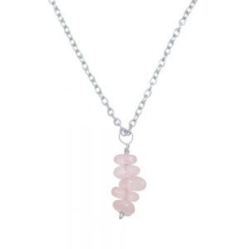 Rose Quartz Chip Pendant