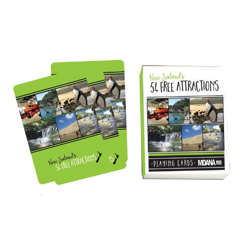 54 free attractions playing cards