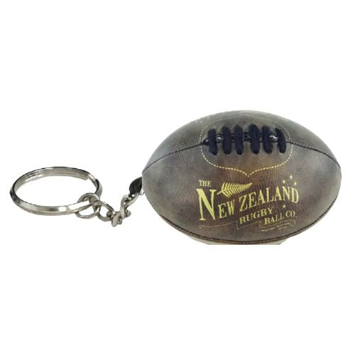Antique Mini Rugby Ball Keyring