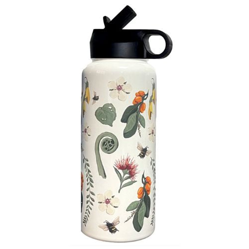 Native Flora White Drink Bottle - 1L