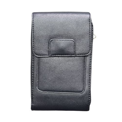 Black Double Pocket Phone Bag