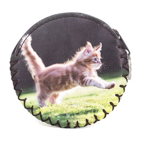 Ginger Kitten Round Coin Purse