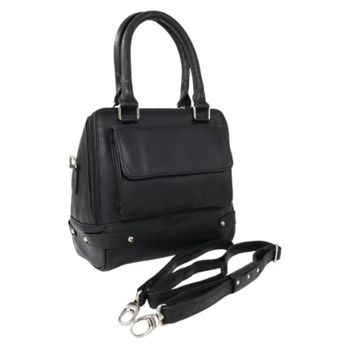 Ladies Leather Janelle Handbag - Black