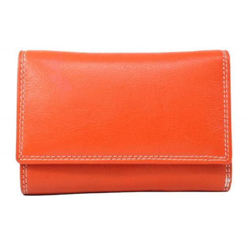 Ladies Orange Leather Wallet - Medium