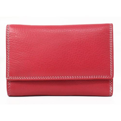 Ladies Red Leather Wallet - Medium