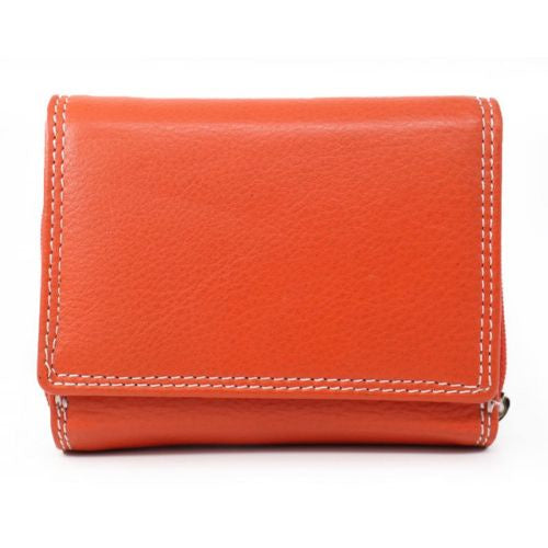 Ladies Orange Leather Wallet - Small