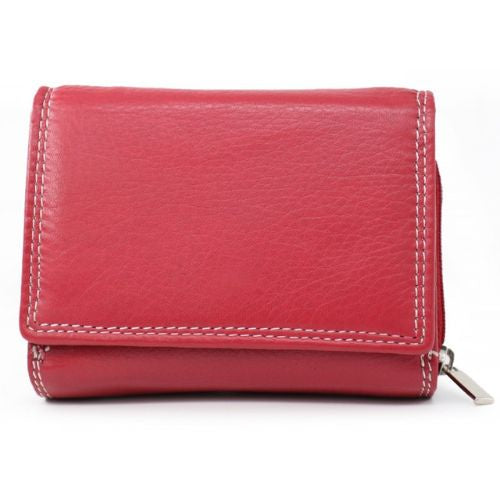 Ladies Red Leather Wallet - Small
