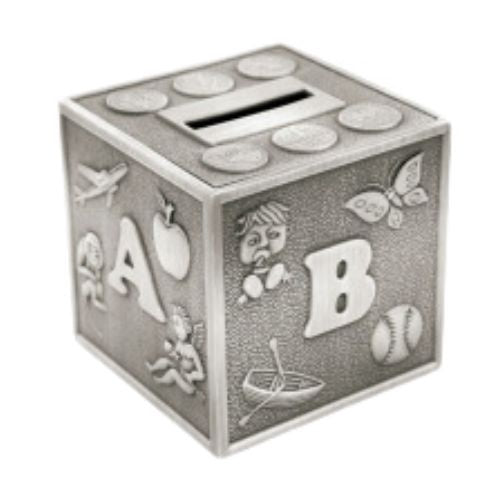 ABC Money Box - Pewter