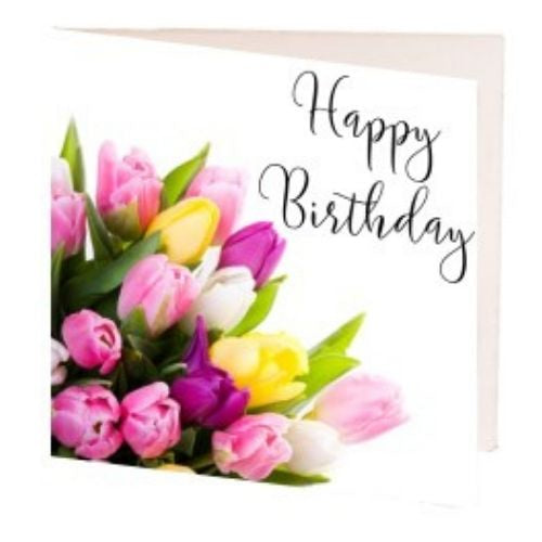 Happy Birthday Tulips Gift Card