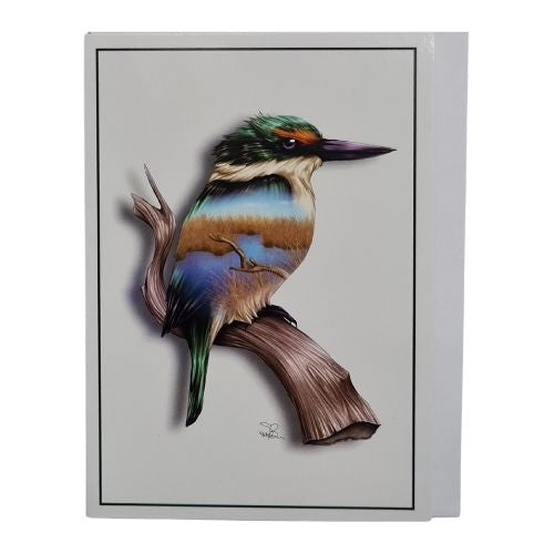 Sophie Blokker Greeting Card - New Zealand Kingfisher - Kotare